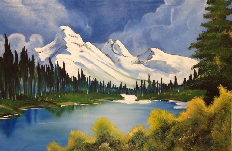 Bob Ross - No brushes challenge