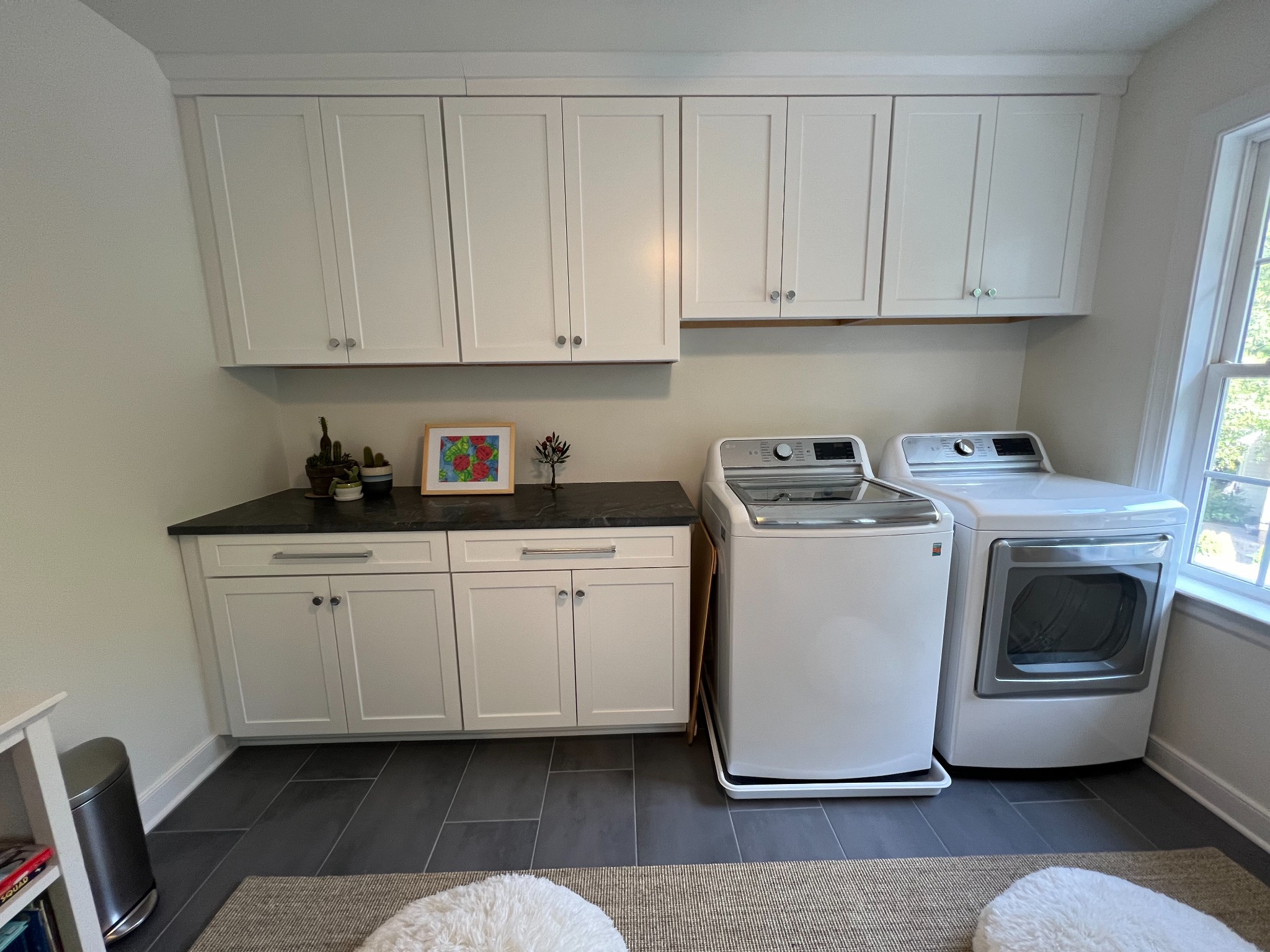 Laundry cabinetry installation