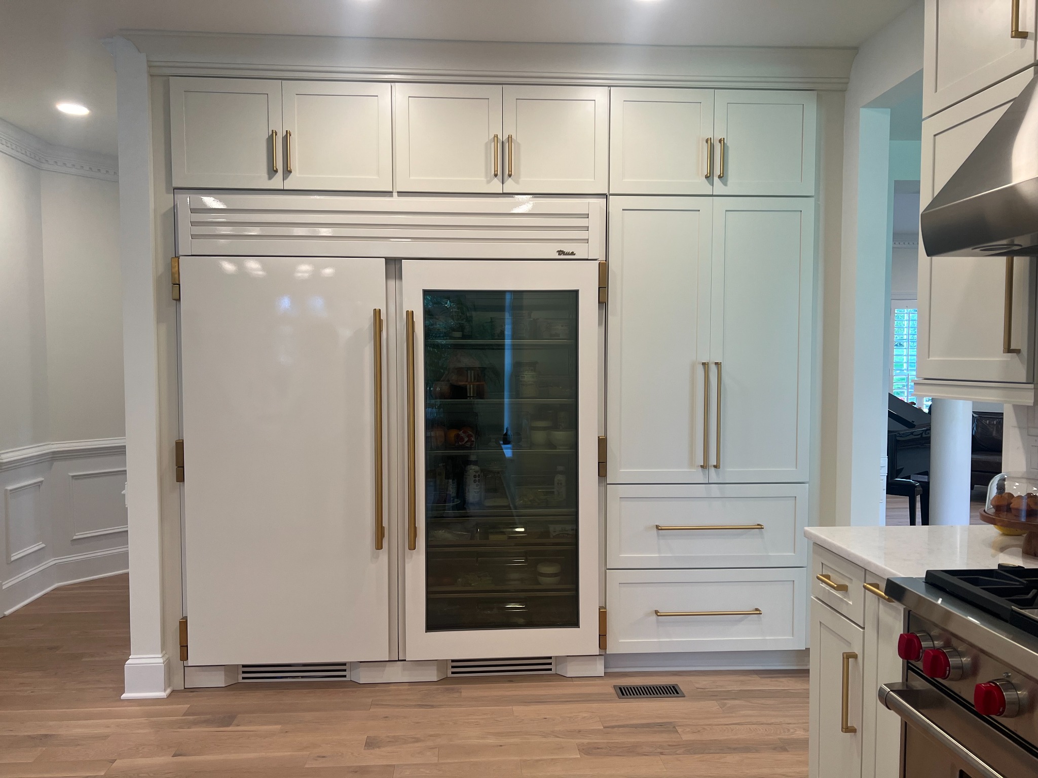 Kitchen refrigeration cabinetry installation