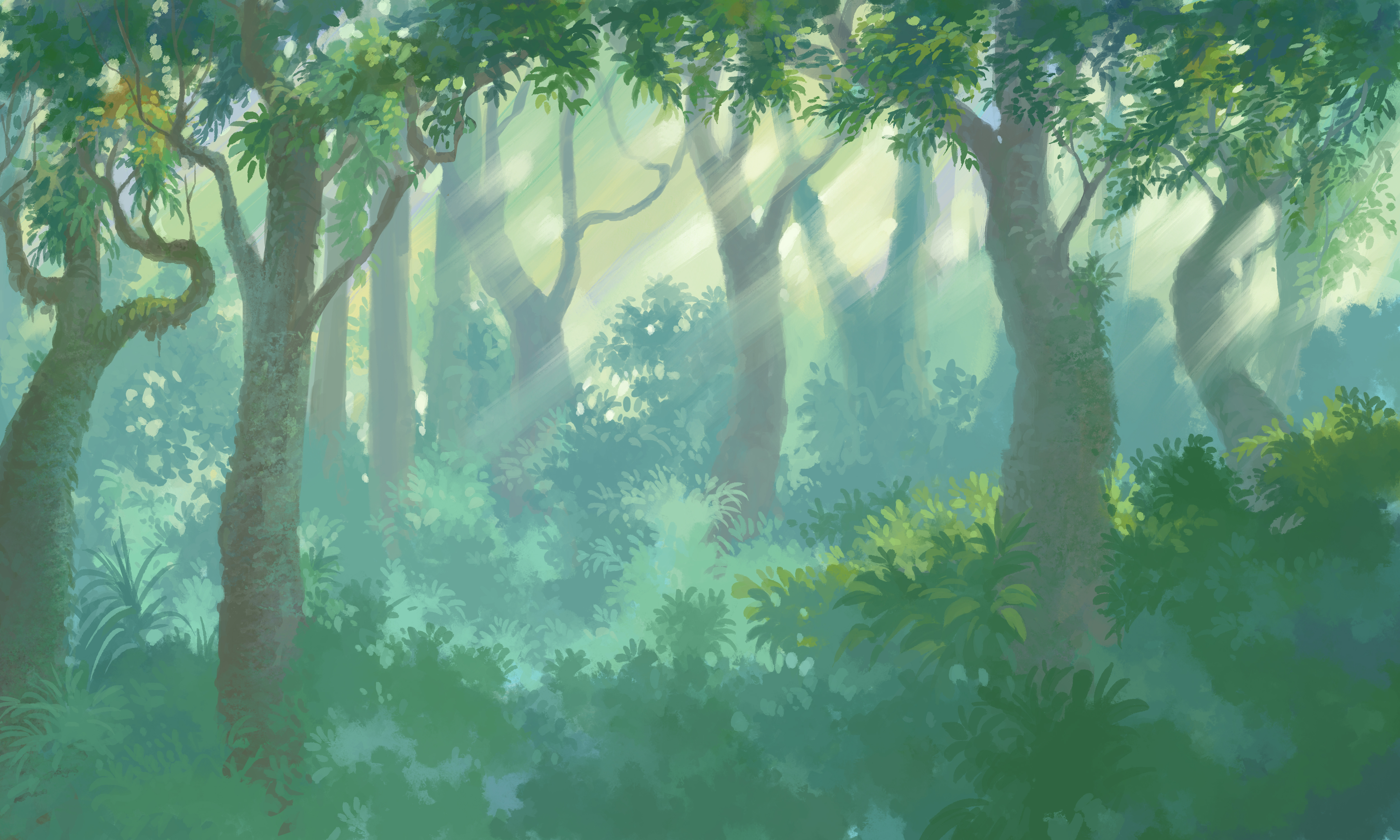 Forest projection artwork