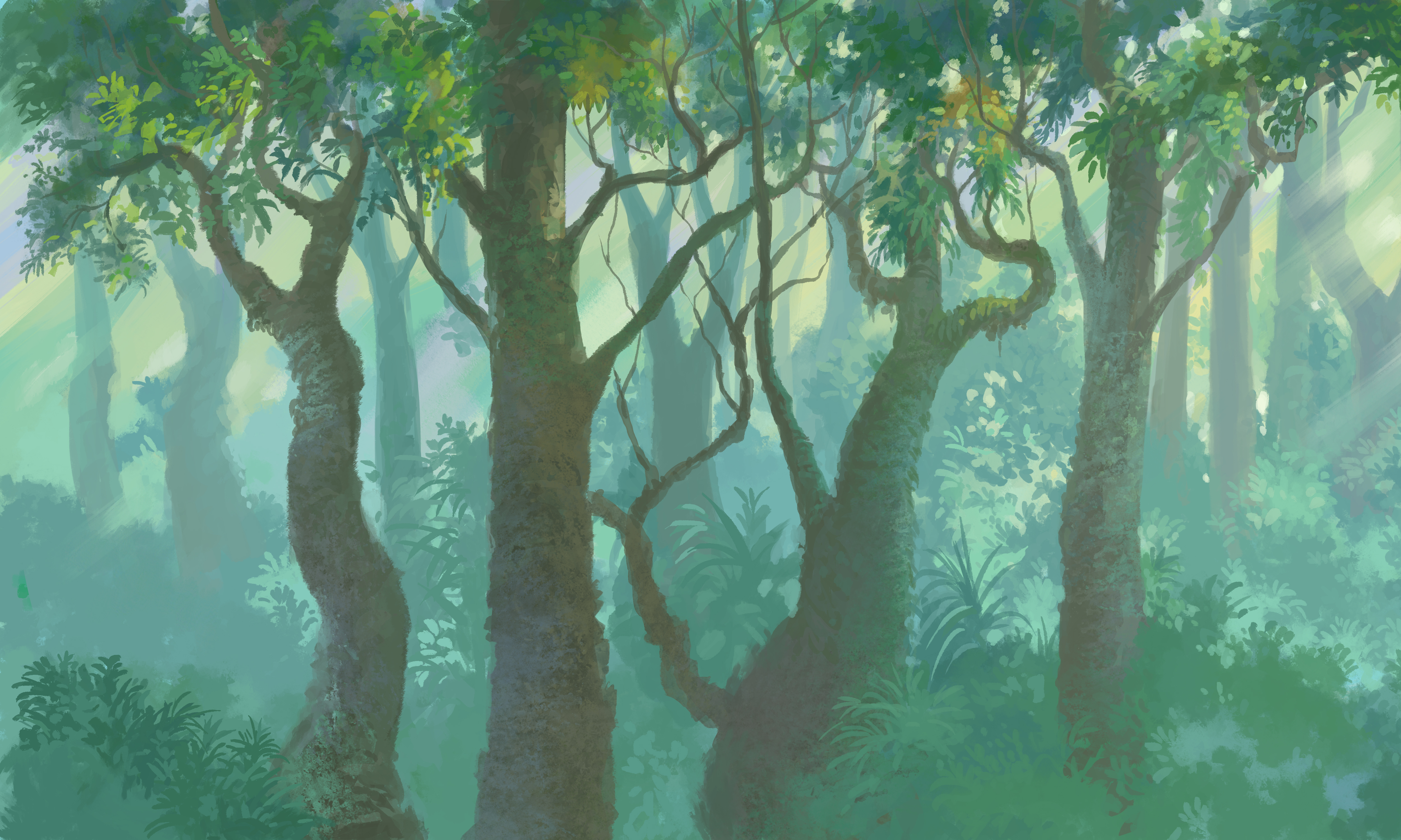Forest projection artwork