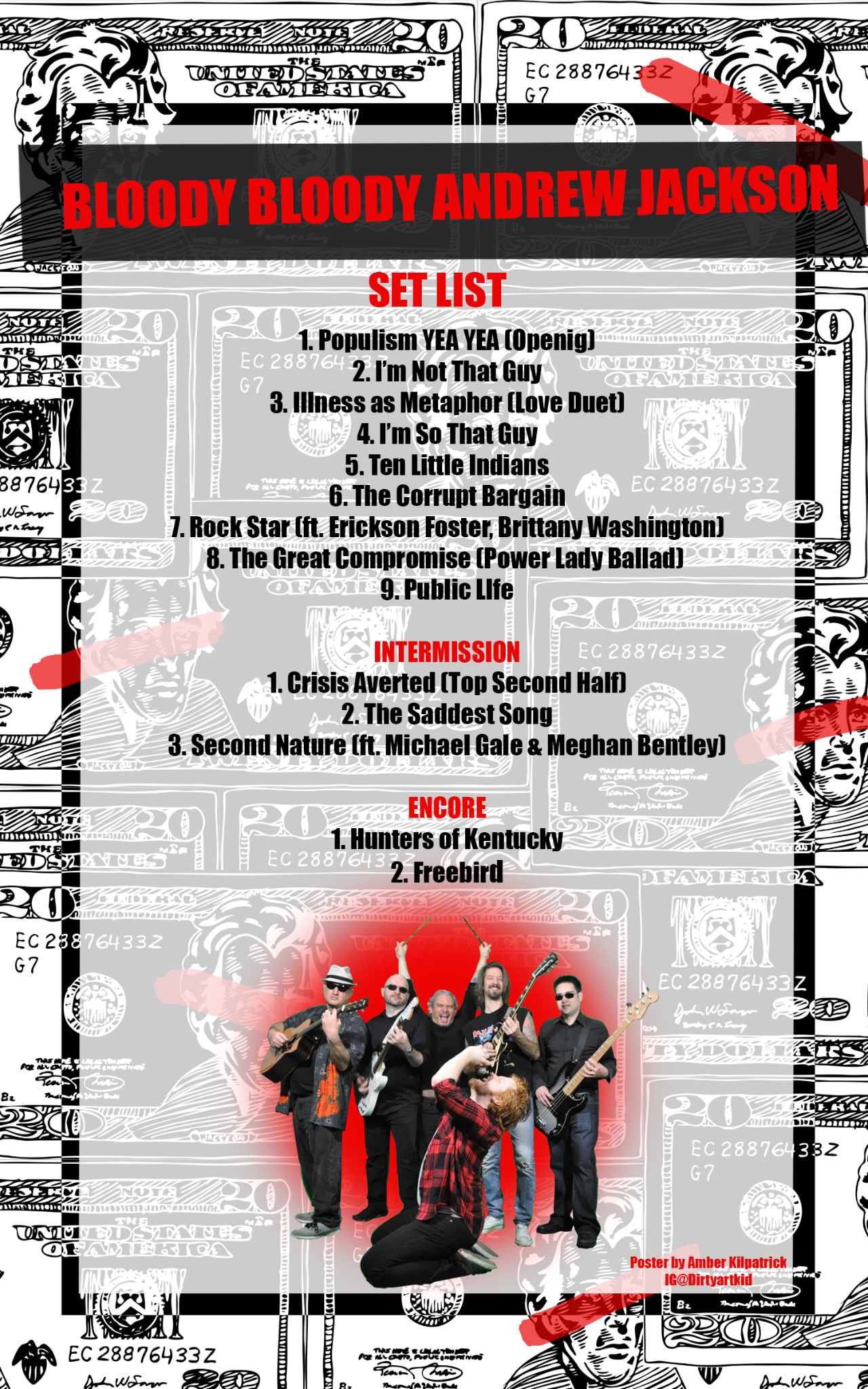 Bloody Bloody Andrew Jackson design artwork